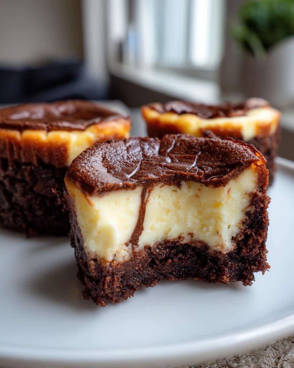 Brownie Bottom Mini Cheesecakes - detail 1