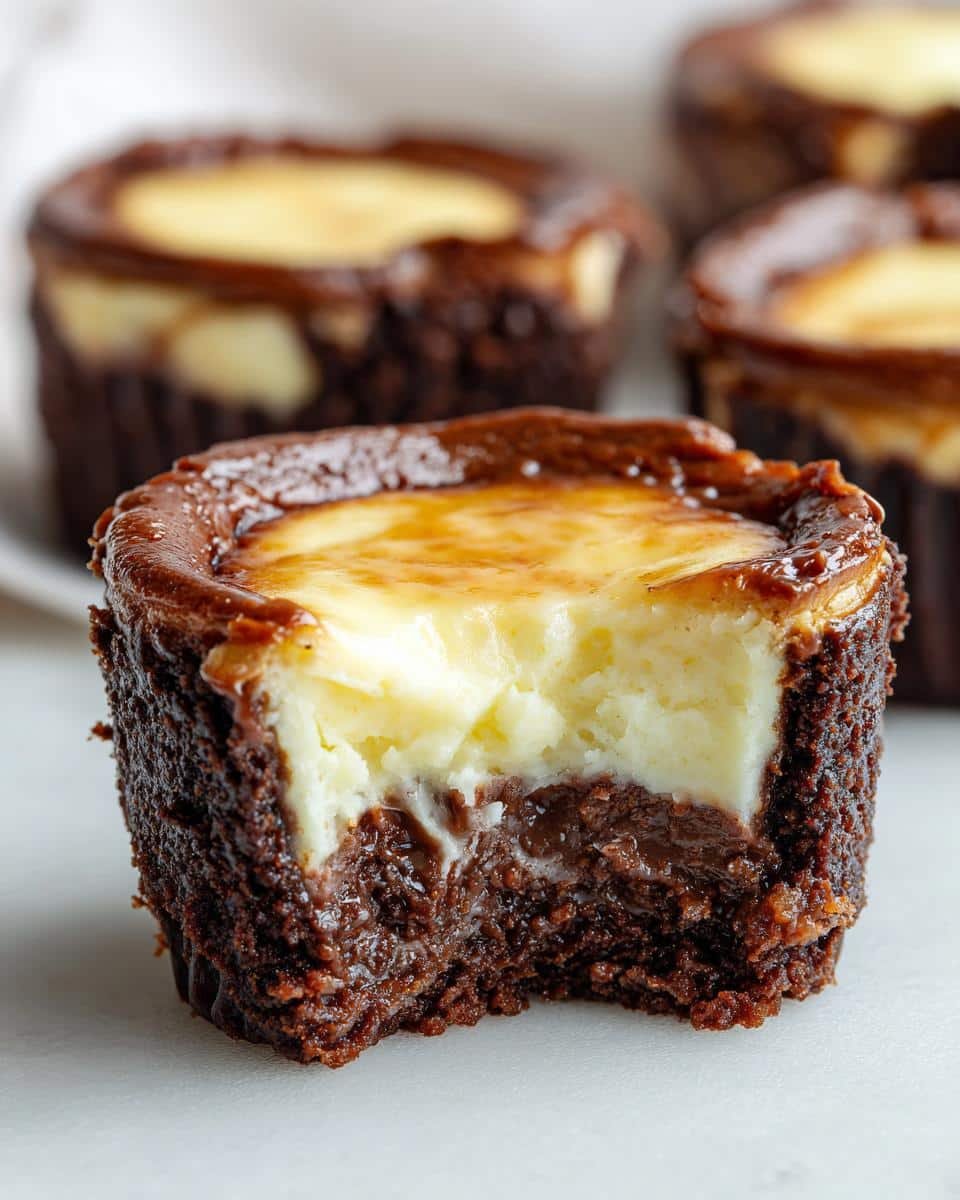Brownie Bottom Mini Cheesecakes - detail 2