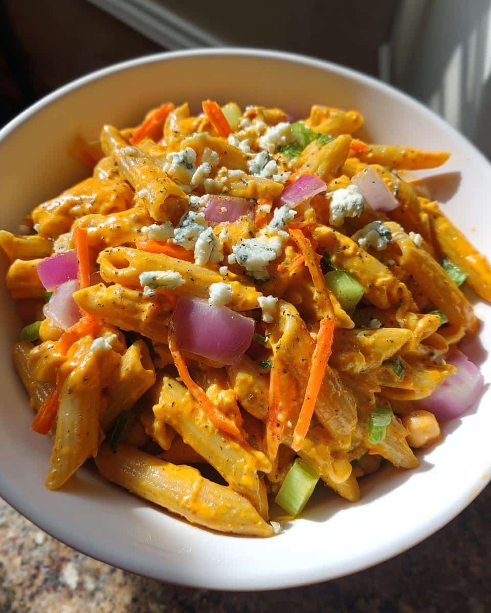 20-Minute Buffalo Chickpea Pasta Salad That Never Fails to Wow 7 Buffalo Chickpea Pasta Salad - detail 2