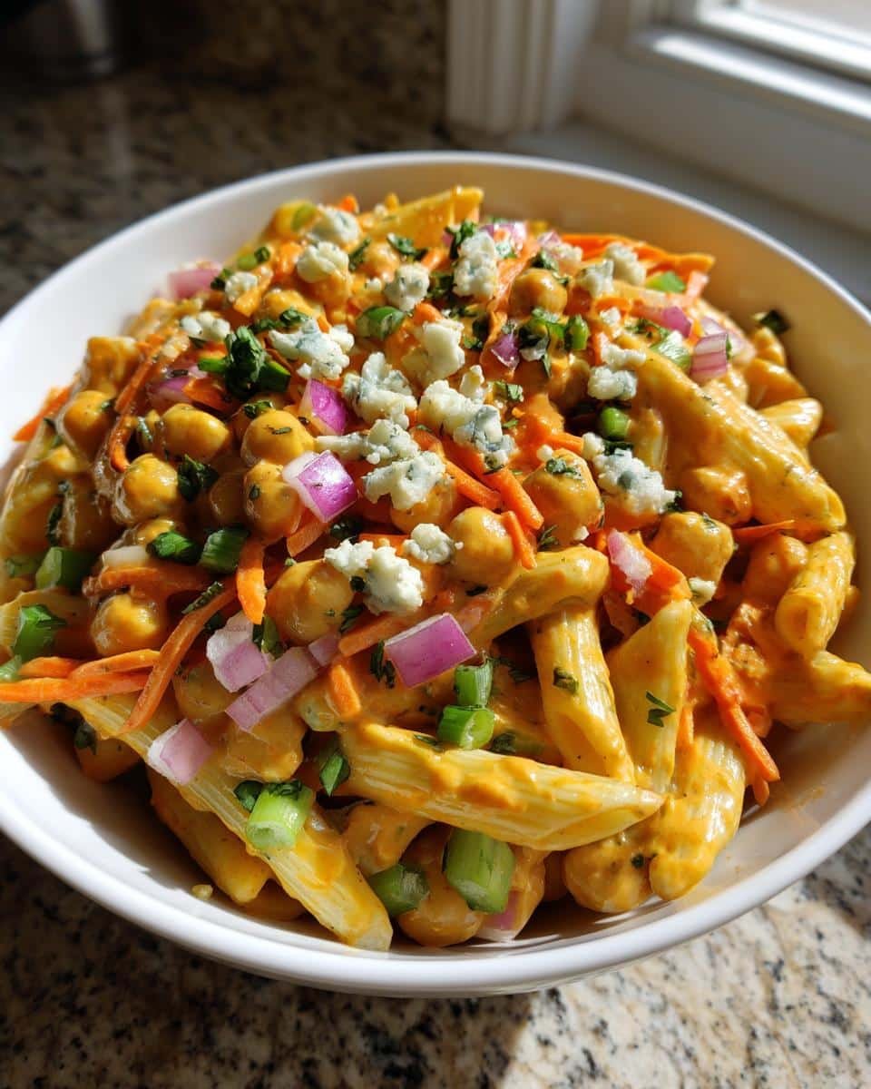 20-Minute Buffalo Chickpea Pasta Salad That Never Fails to Wow 8 Buffalo Chickpea Pasta Salad - detail 3