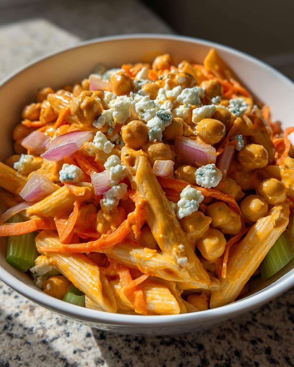 20-Minute Buffalo Chickpea Pasta Salad That Never Fails to Wow 9 Buffalo Chickpea Pasta Salad - detail 4