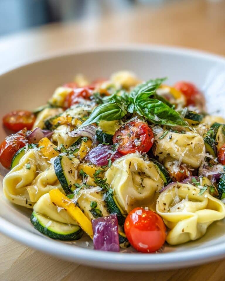 Cheese Tortellini with Summer Veggies