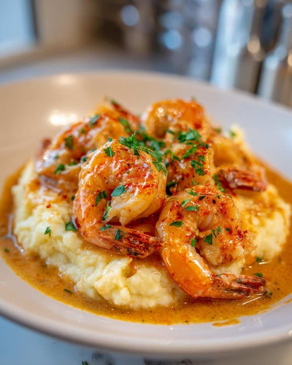 Creamy Garlic Shrimp Over Mashed Potatoes - detail 4