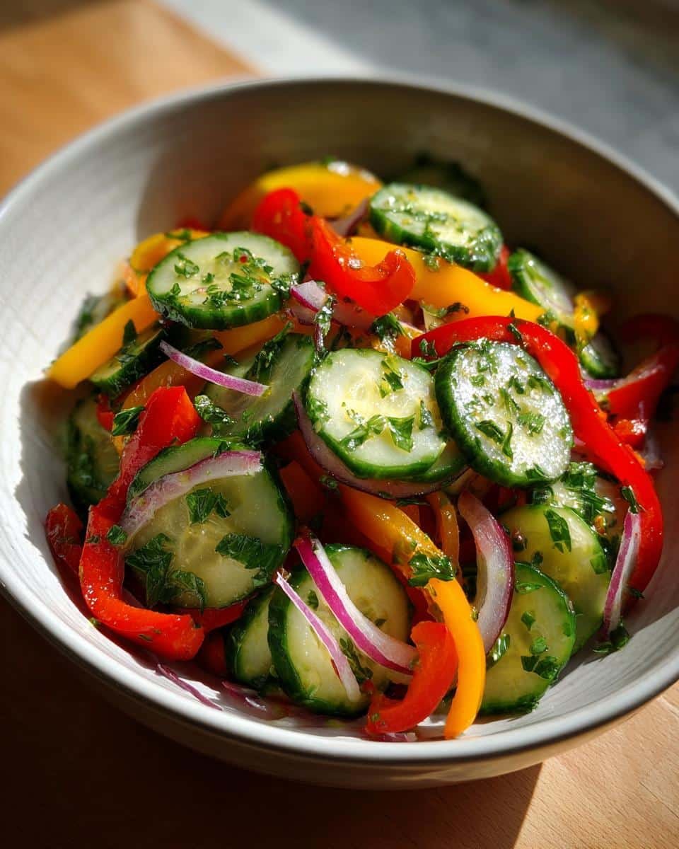 Cucumber & Bell Pepper Salad - detail 1