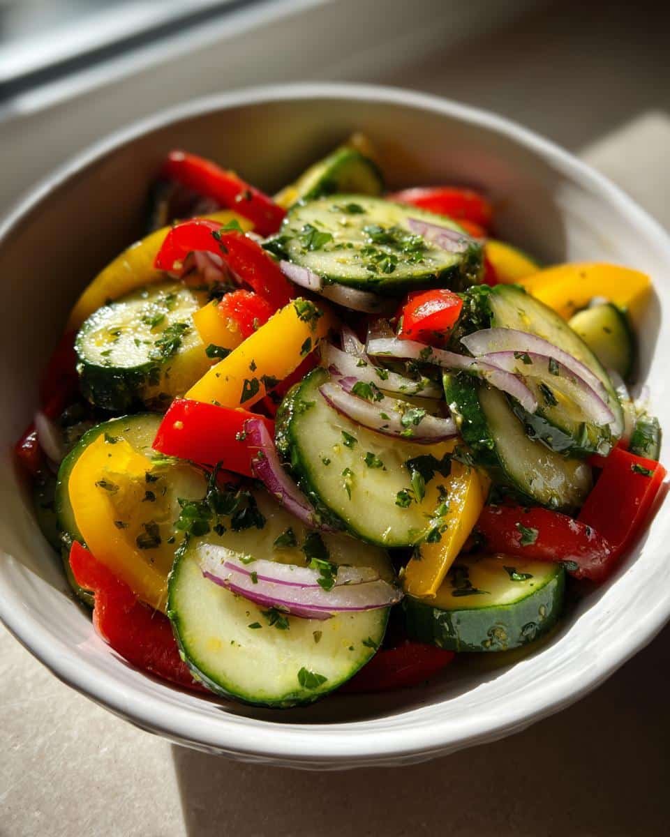 Cucumber & Bell Pepper Salad - detail 2