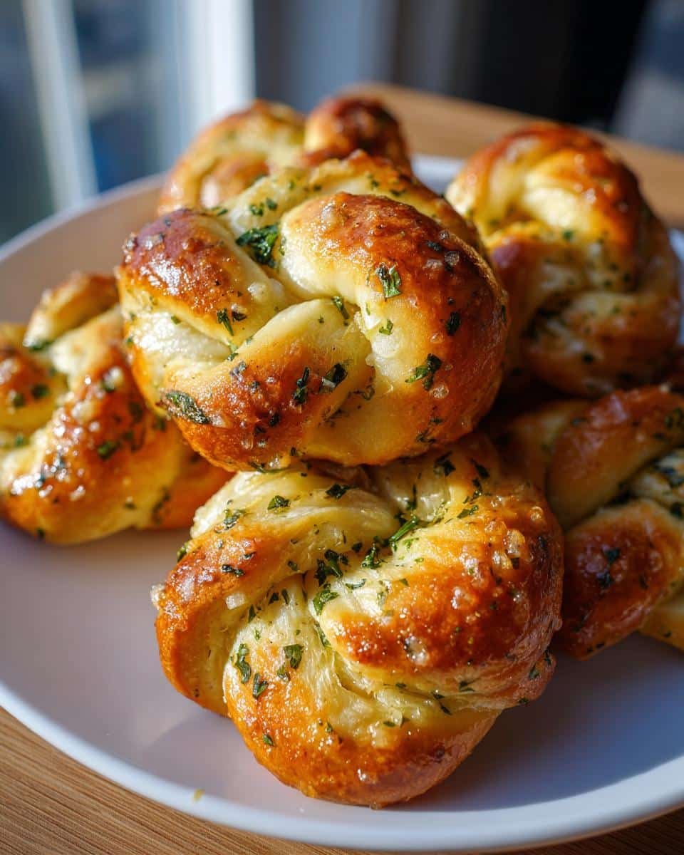 Easy Homemade Garlic Knots - detail 1