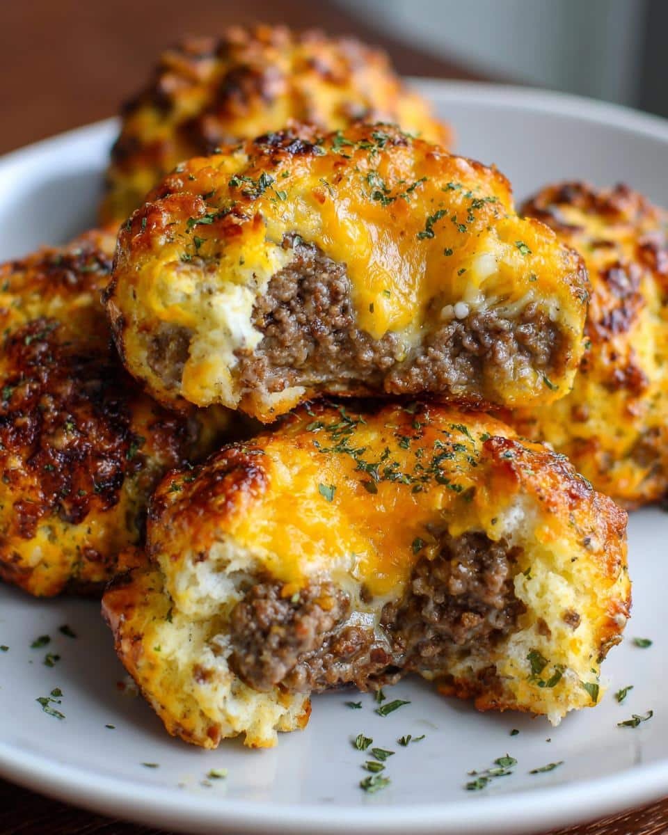 Garlic Parmesan Cheeseburger Bombs - detail 2