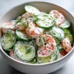 Refreshing Creamy Cucumber Shrimp Salad