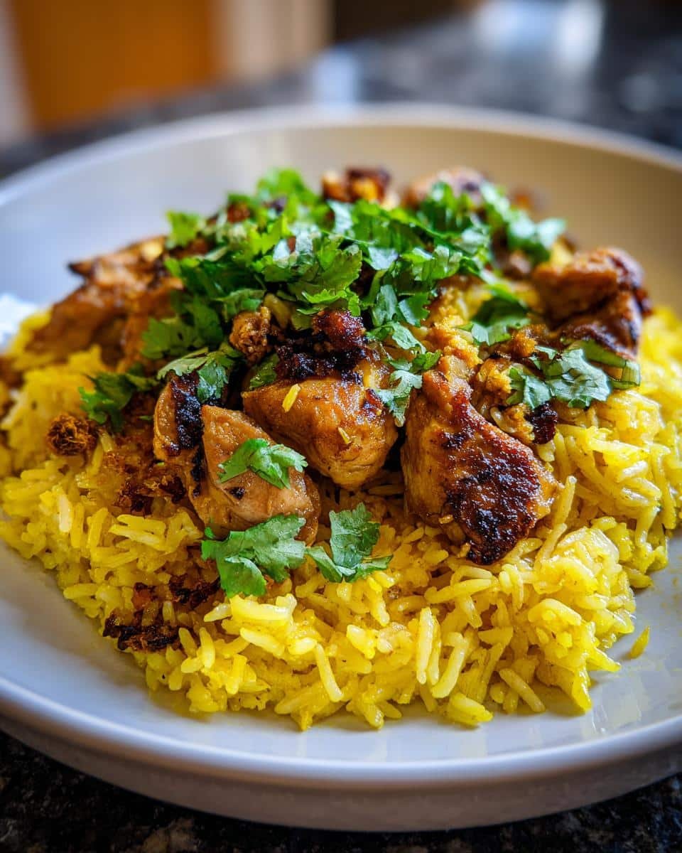 Saffron Yogurt Rice with Chicken - detail 1