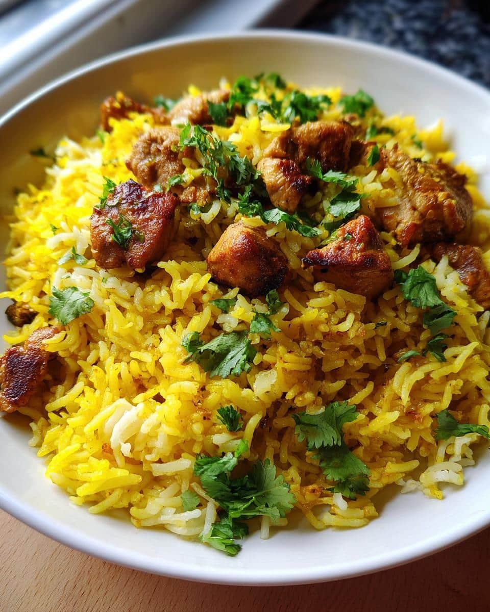 Saffron Yogurt Rice with Chicken - detail 2