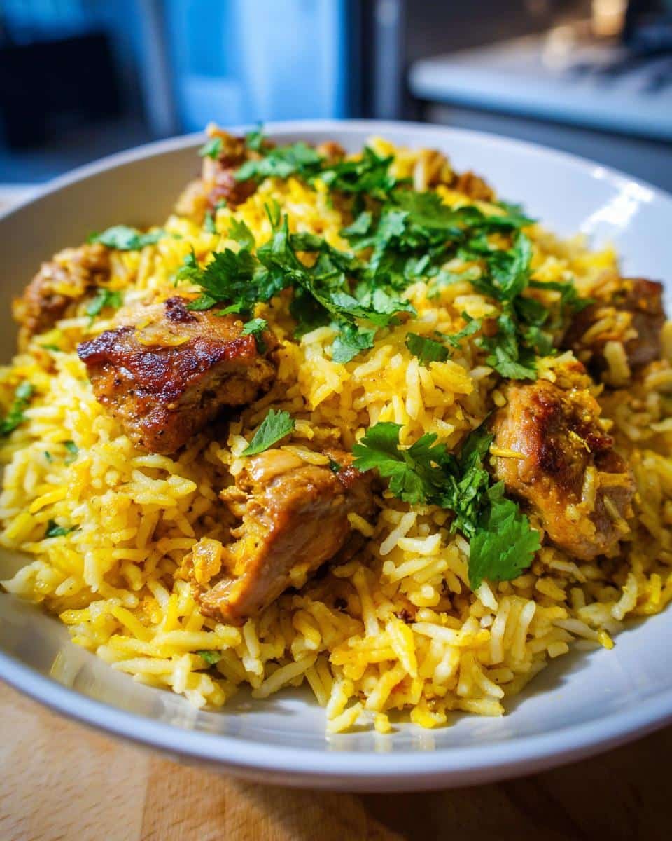 Saffron Yogurt Rice with Chicken - detail 3