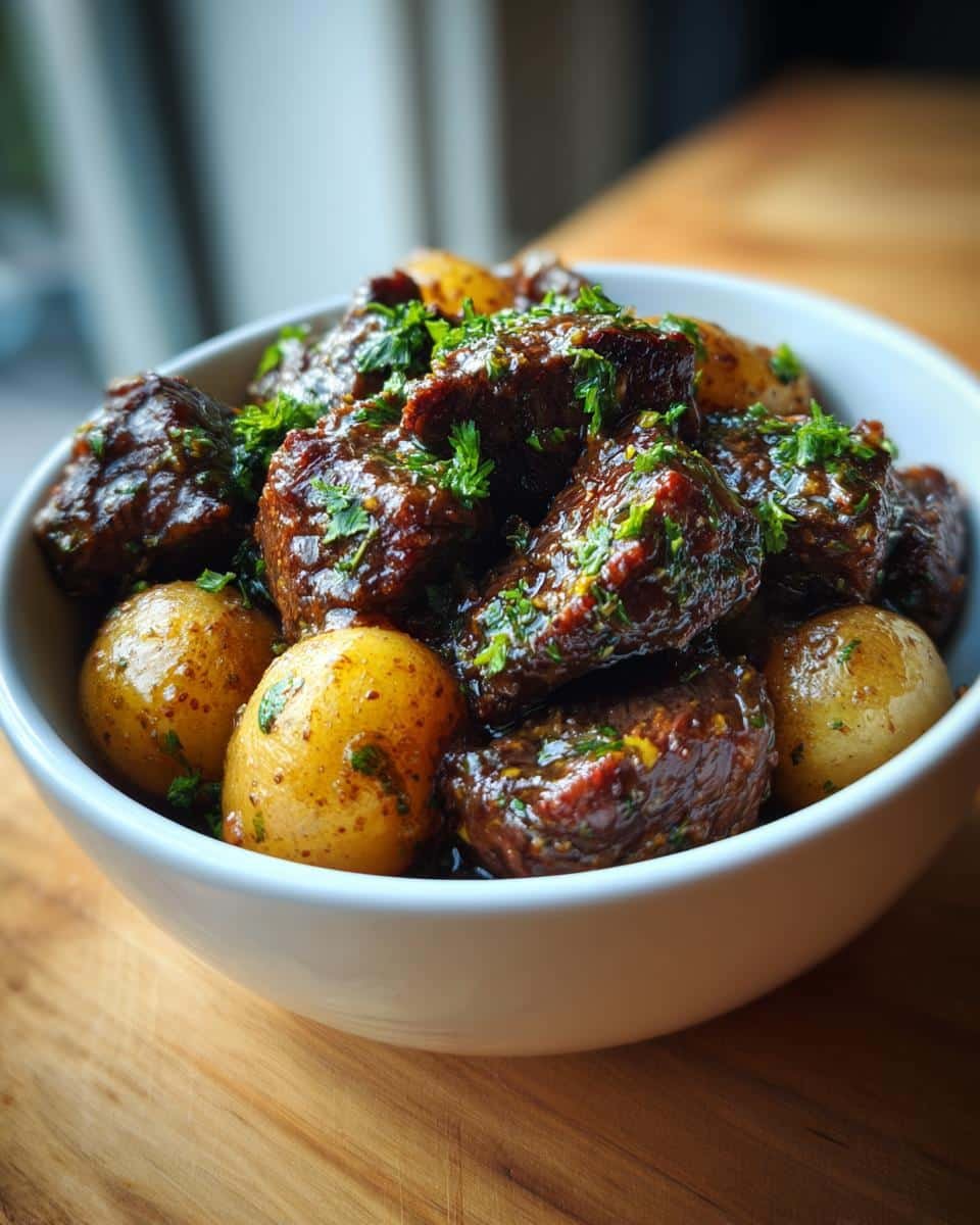 Slow Cooker Garlic Butter Beef Bites & Potatoes - detail 1