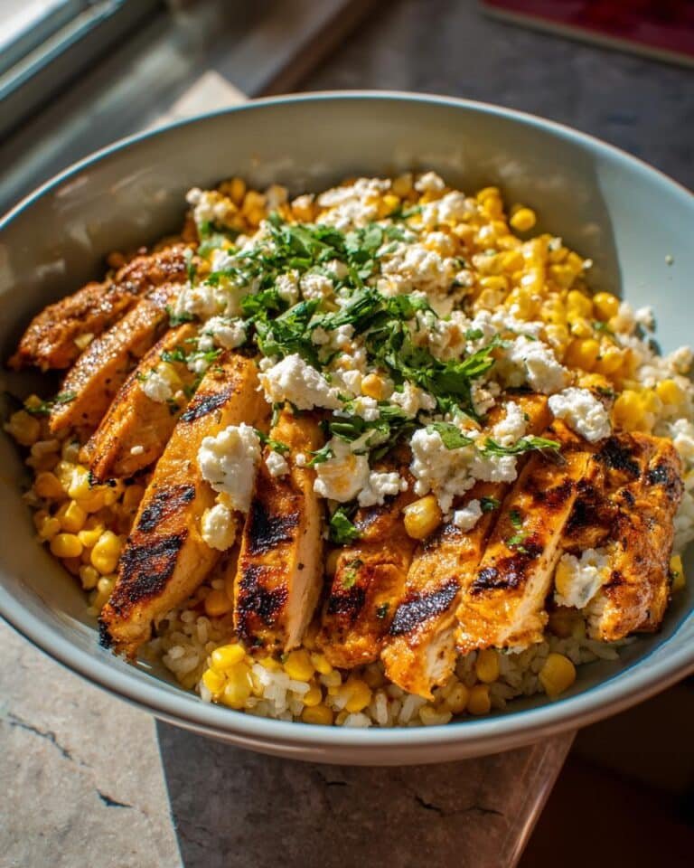 Street Corn Chicken Rice Bowl