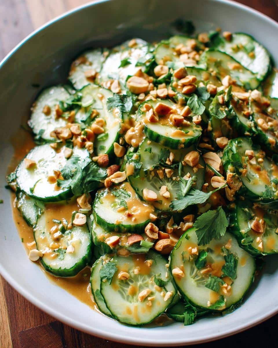 Thai Cucumber Salad with Peanut Dressing - detail 1