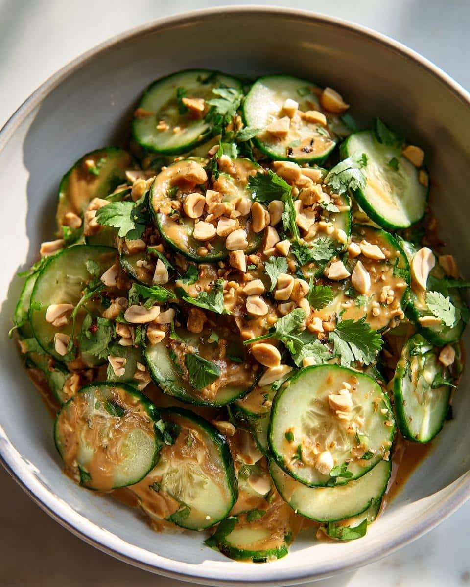 Thai Cucumber Salad with Peanut Dressing - detail 3