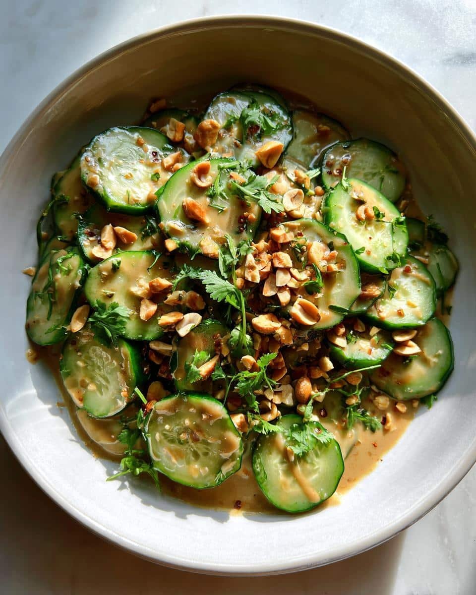 Thai Cucumber Salad with Peanut Dressing - detail 4