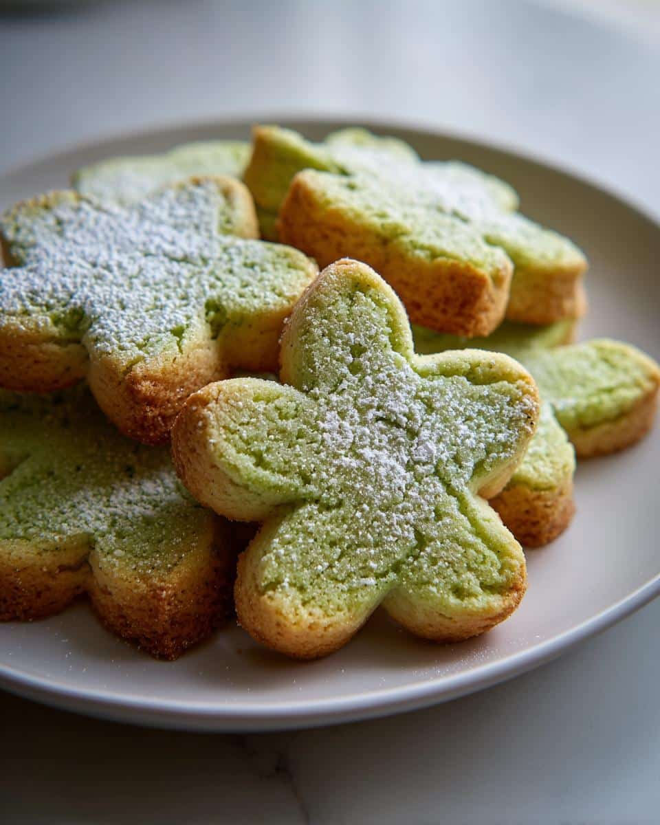 Vanilla Bean Shamrock Cookies - St. Patrick's Day - detail 1