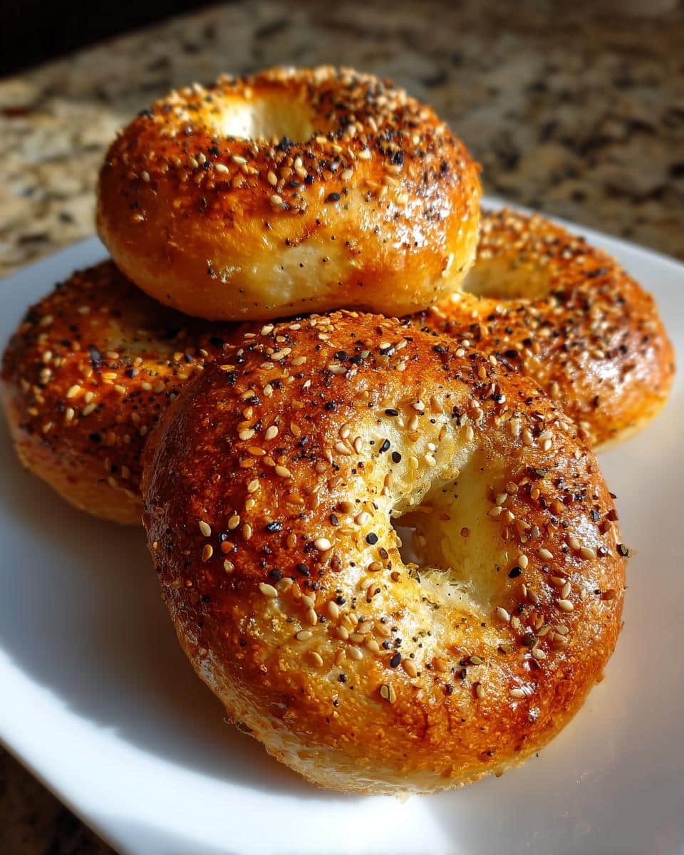 protein bagels with greek yogurt - detail 1