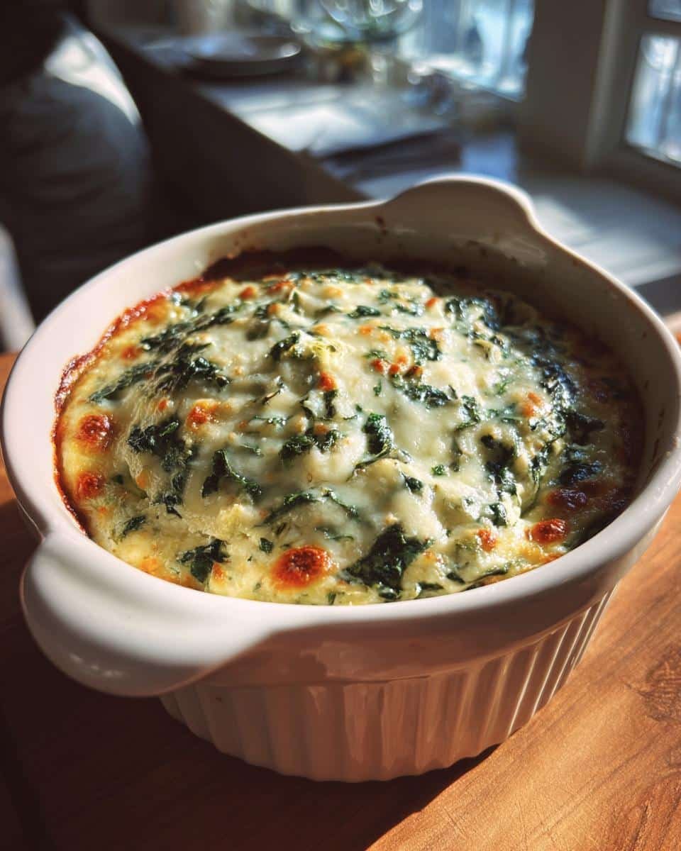 spinach artichoke dip - detail 1