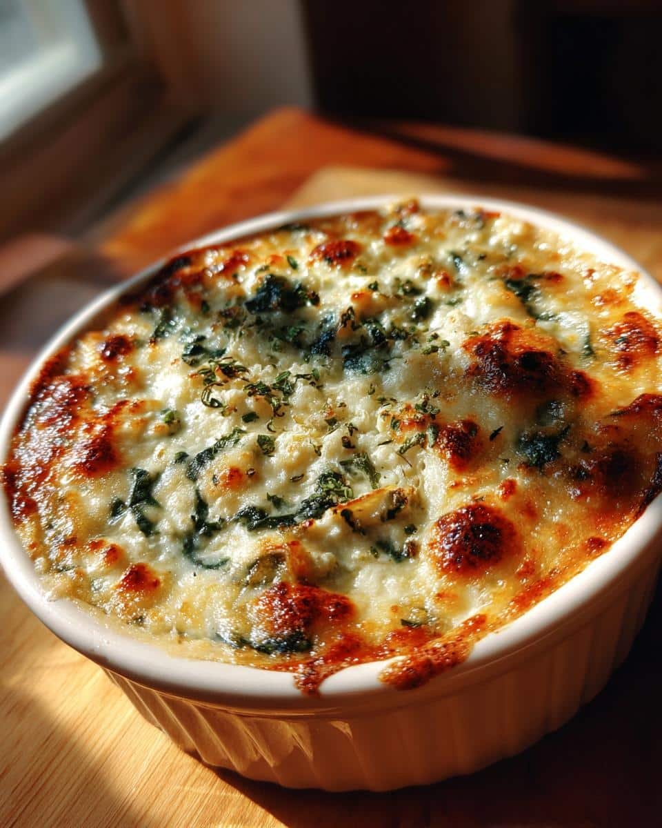 spinach artichoke dip - detail 2