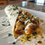 cheesy garlic chicken wraps dinner