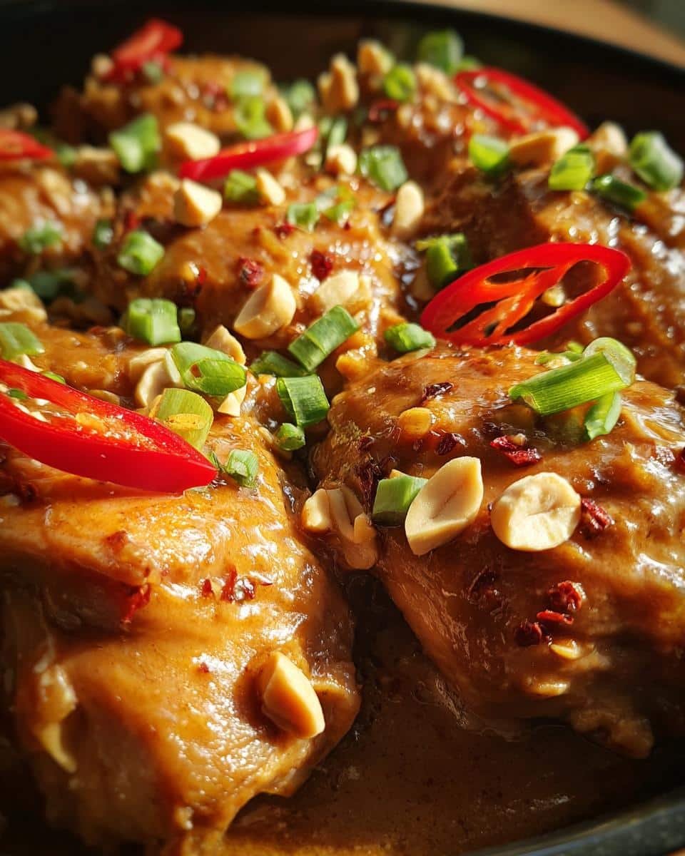 crockpot thai peanut chicken - detail 2