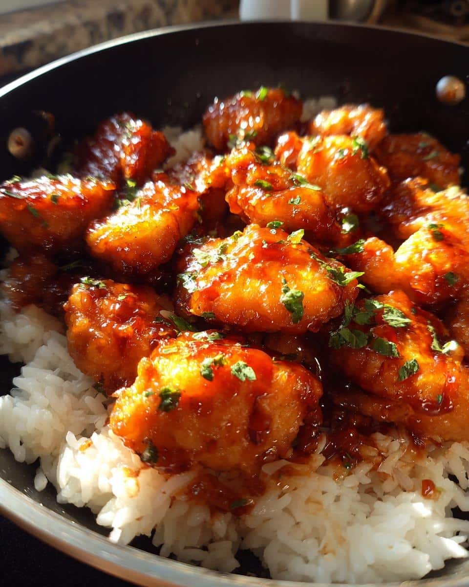 one pan honey bbq chicken rice dinner - detail 1