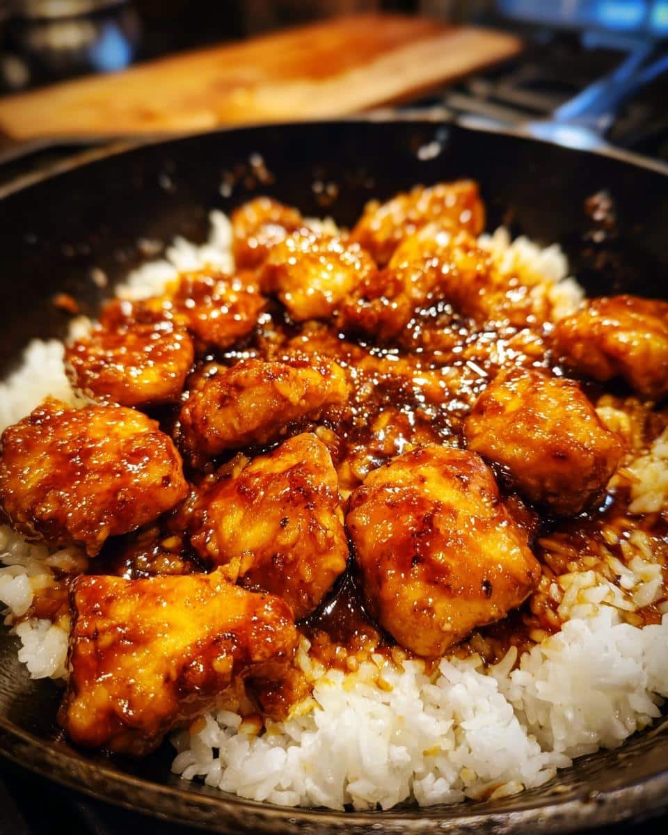 one pan honey bbq chicken rice dinner - detail 2