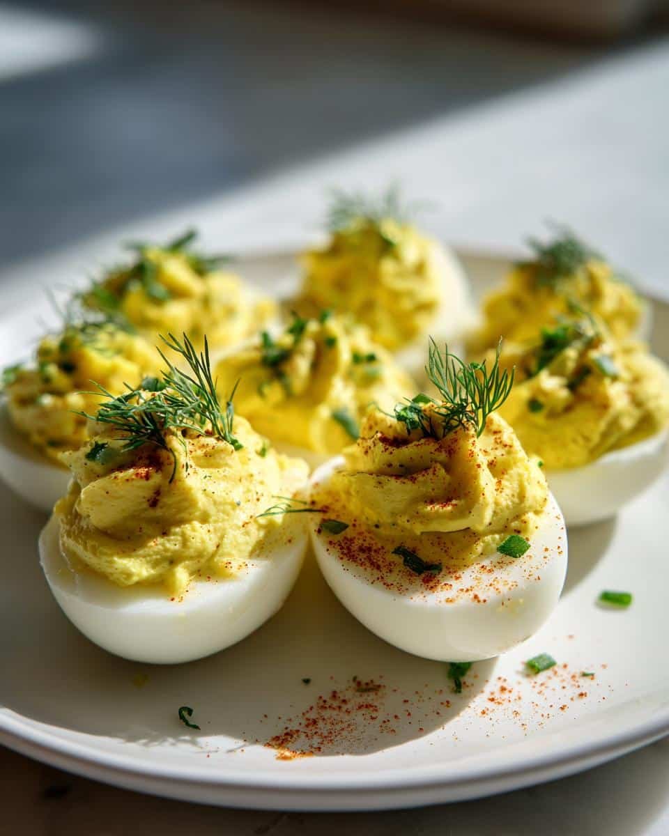Dill Pickle Deviled Eggs - detail 2