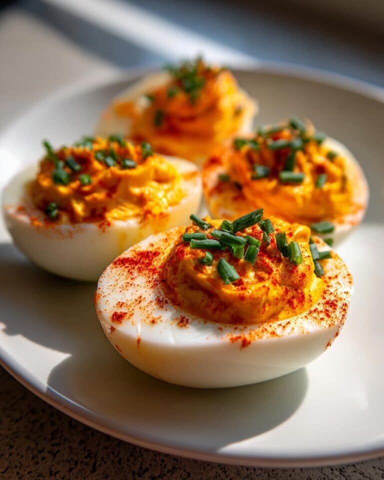 Spicy Sriracha Deviled Eggs
