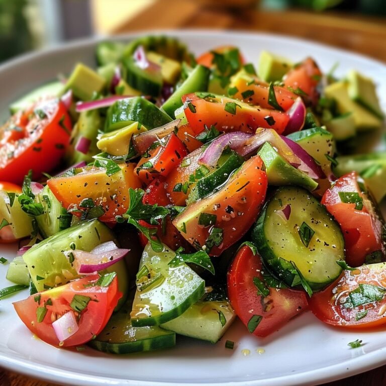 Refreshing Cucumber Tomato Avocado Salad Recipe 4 img1 355